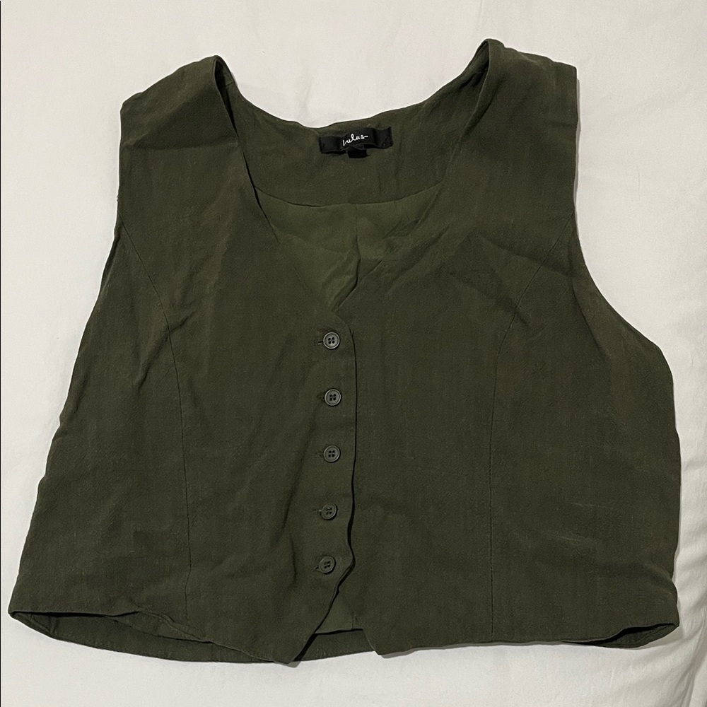 Lulus Dark Green Vest